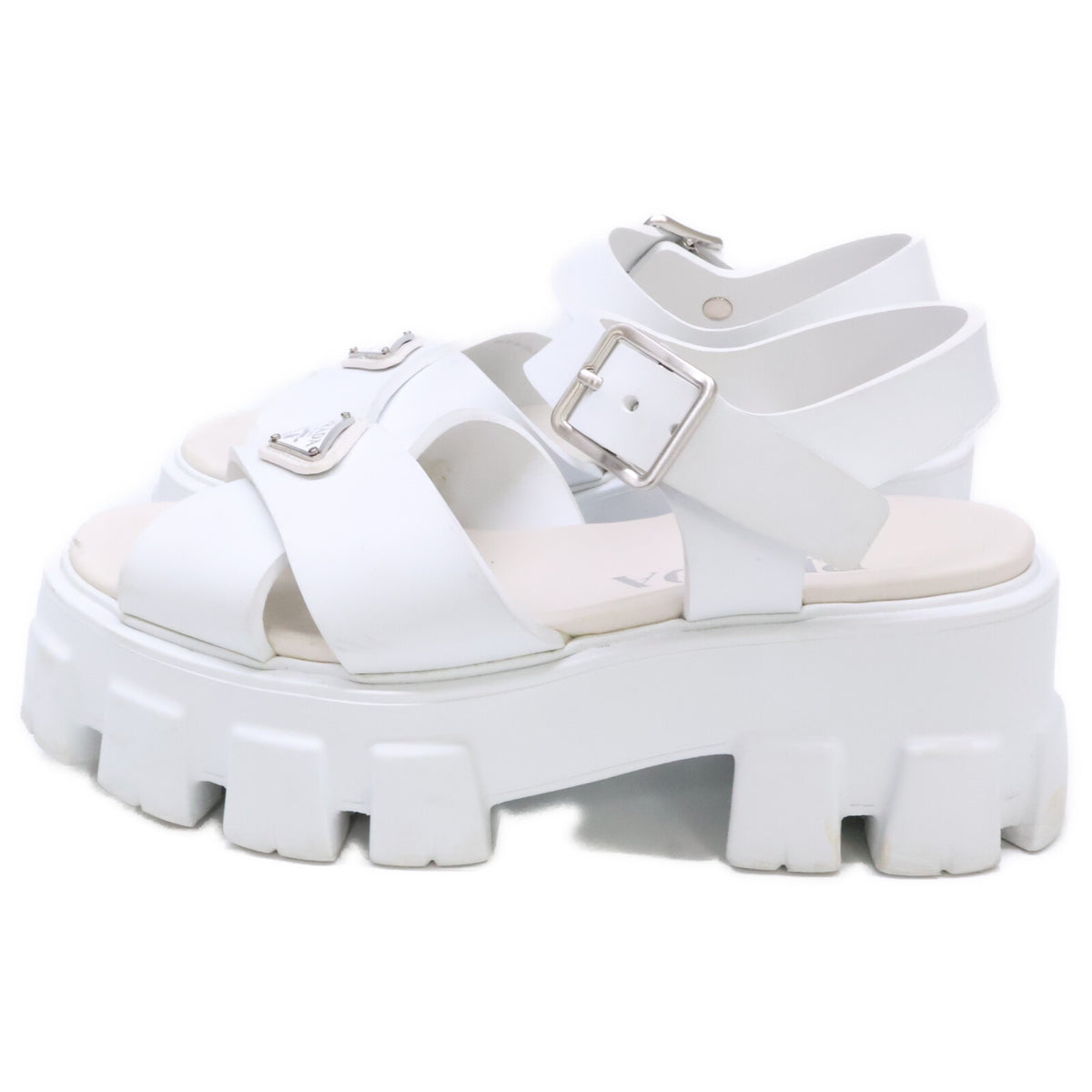 PRADA プラダ トライアングルロゴ モノリス ラバーサンダル シューズ