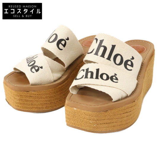 Chloe クロエ ロゴ入り ウェッジソール サンダル シューズ