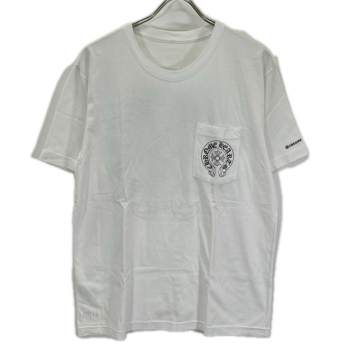 Chrome hearts クロムハーツ ホワイト ホースシュー ポケット 半袖Tシャツ トップス