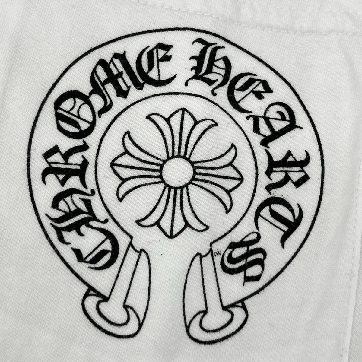 Chrome hearts クロムハーツ ホワイト ホースシュー ポケット 半袖Tシャツ トップス