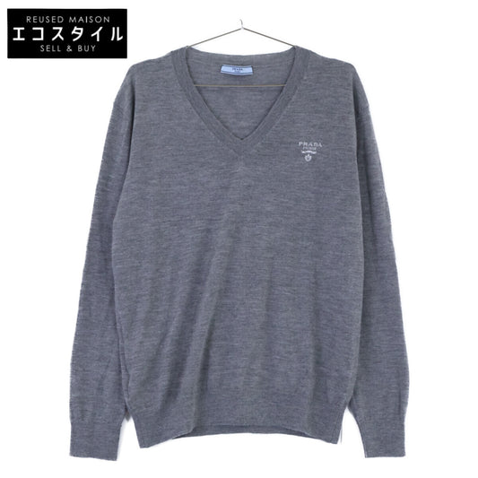 PRADA プラダ 【美品/国内正規/24年製】P24Q1U カシミヤ Vネック 長袖ニットセーター トップス