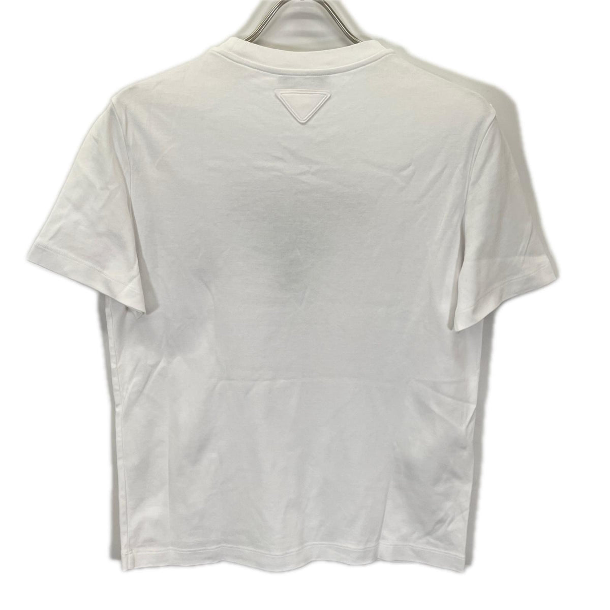 PRADA プラダ 23年製 35838R ホワイト スパンコールロゴ 半袖Tシャツ トップス