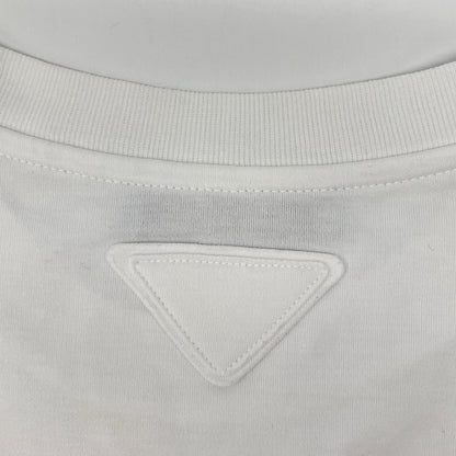 PRADA プラダ 23年製 35838R ホワイト スパンコールロゴ 半袖Tシャツ トップス