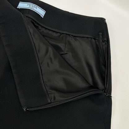 PRADA プラダ 24年製 P144Y S000 ブラック トライアングルロゴ ウール ミニスカート スカート