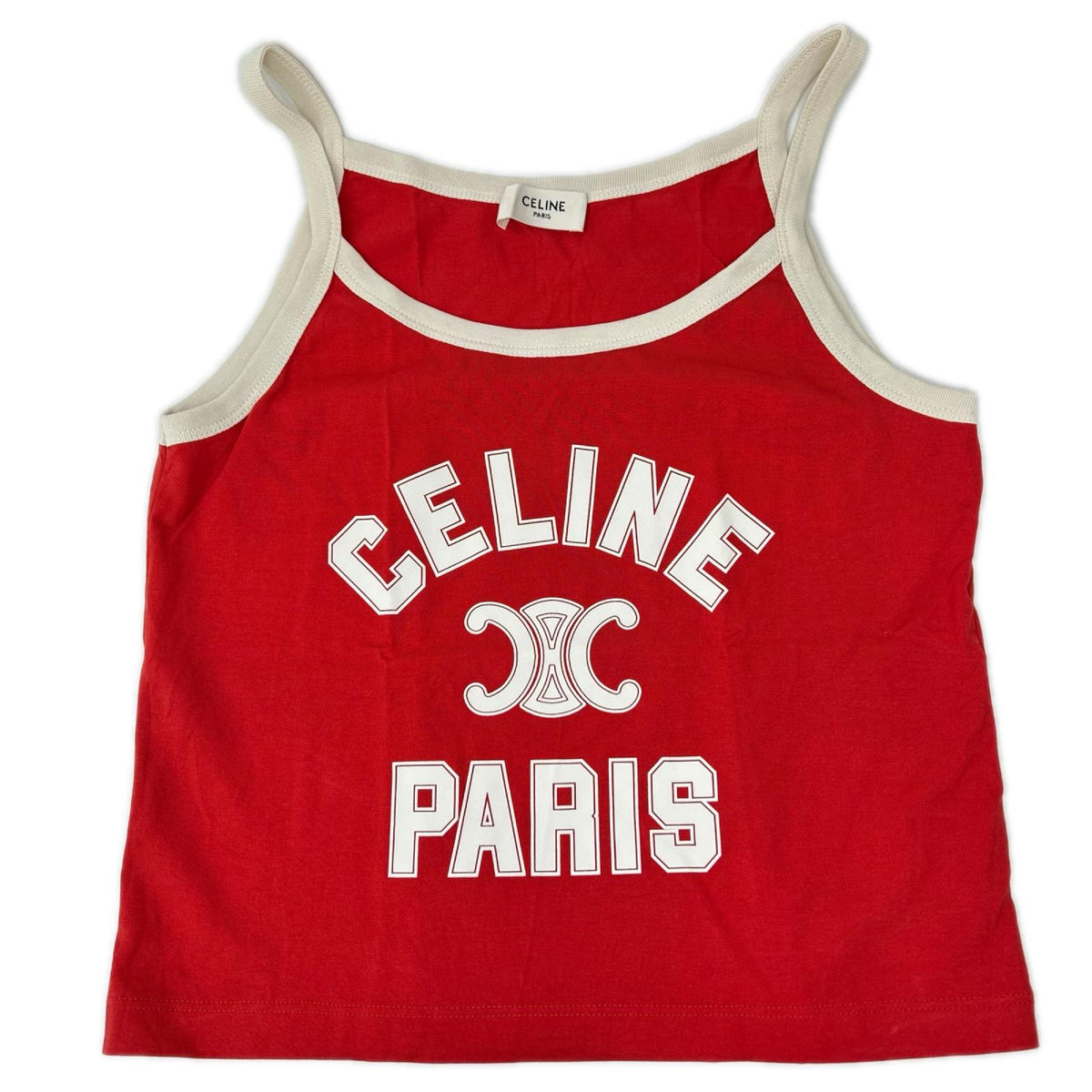 CELINE セリーヌ 2X89D507Z.27UI 24SS レッド コットン ジャージー タンクトップ トップス