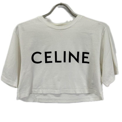 CELINE セリーヌ 2X761671Q.01EA ホワイト クロップド丈 半袖Tシャツ トップス