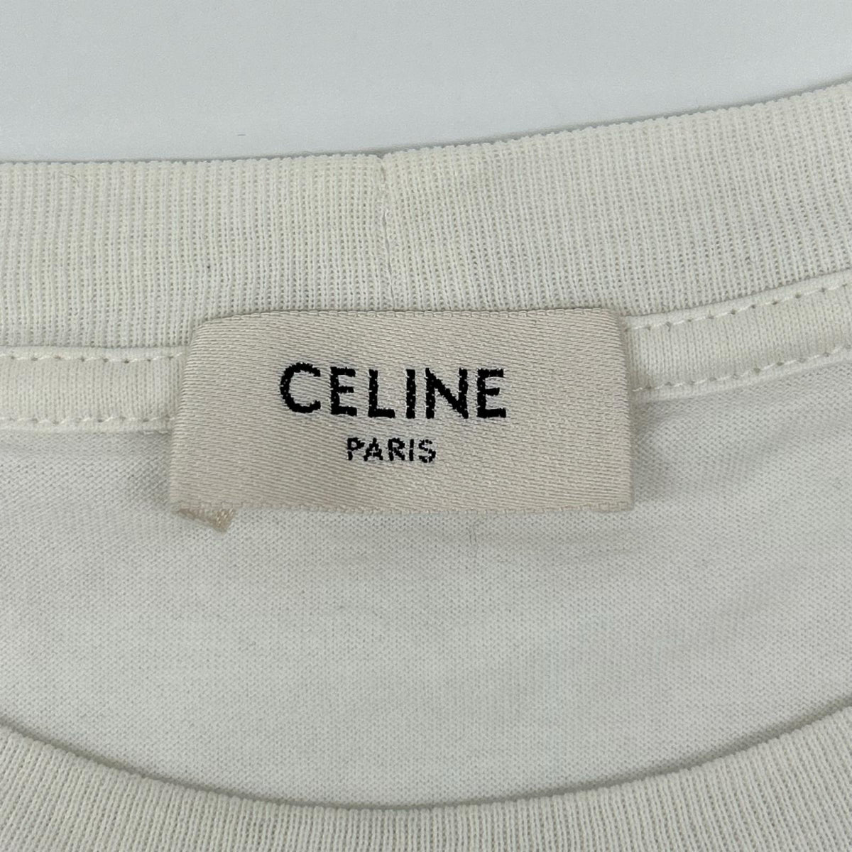 CELINE セリーヌ 2X761671Q.01EA ホワイト クロップド丈 半袖Tシャツ トップス
