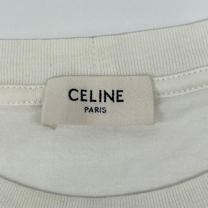 CELINE セリーヌ 2X761671Q.01EA ホワイト クロップド丈 半袖Tシャツ トップス