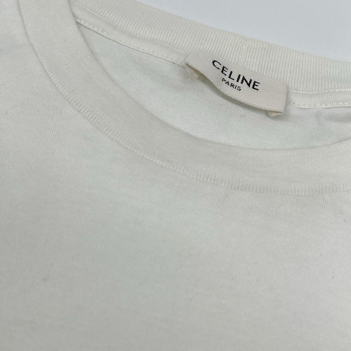 CELINE セリーヌ 2X761671Q.01EA ホワイト クロップド丈 半袖Tシャツ トップス