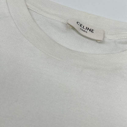 CELINE セリーヌ 2X761671Q.01EA ホワイト クロップド丈 半袖Tシャツ トップス
