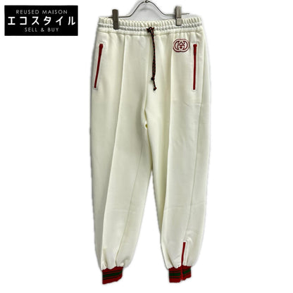 GUCCI グッチ 734577 アイボリー カラーブロック ハイウエスト ニット トラックパンツ ボトムス