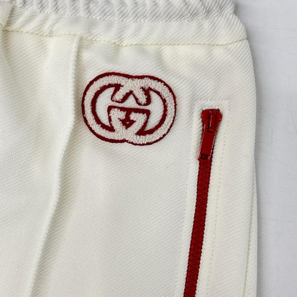 GUCCI グッチ 734577 アイボリー カラーブロック ハイウエスト ニット トラックパンツ ボトムス