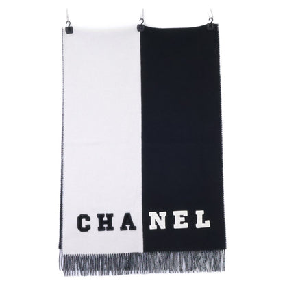 CHANEL シャネル ココマーク ロゴ バイカラー カシミヤ フリンジマフラー ストール