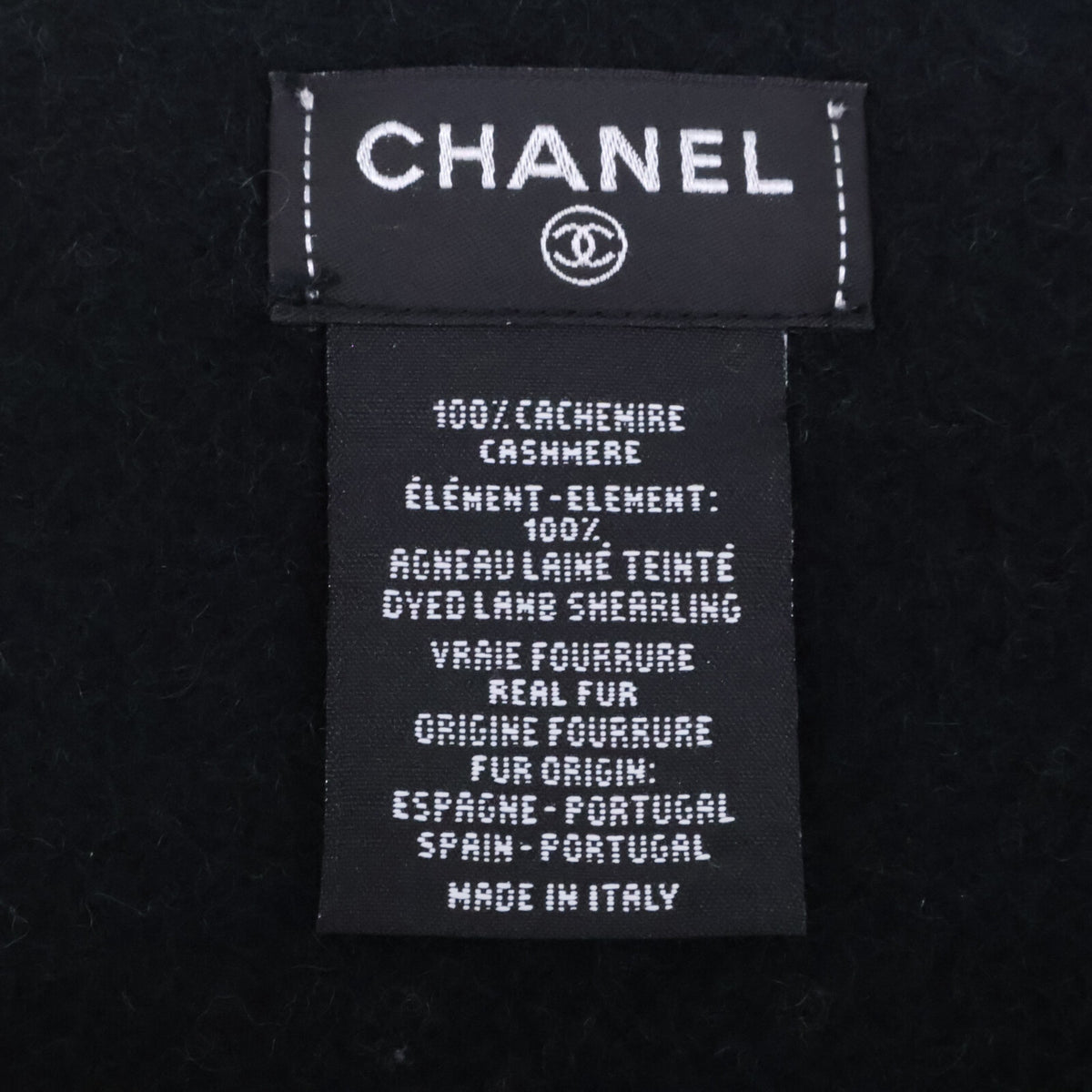 CHANEL シャネル ココマーク ロゴ バイカラー カシミヤ フリンジマフラー ストール