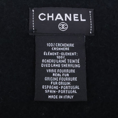 CHANEL シャネル ココマーク ロゴ バイカラー カシミヤ フリンジマフラー ストール