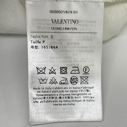 VALENTINO ヴァレンティノ 1B3MG18W7DN ホワイト スパンコール ロゴ 半袖Tシャツ トップス