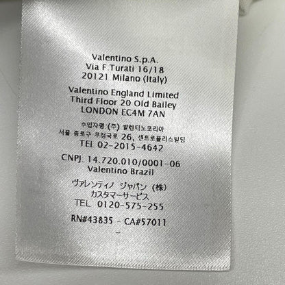 VALENTINO ヴァレンティノ 1B3MG18W7DN ホワイト スパンコール ロゴ 半袖Tシャツ トップス