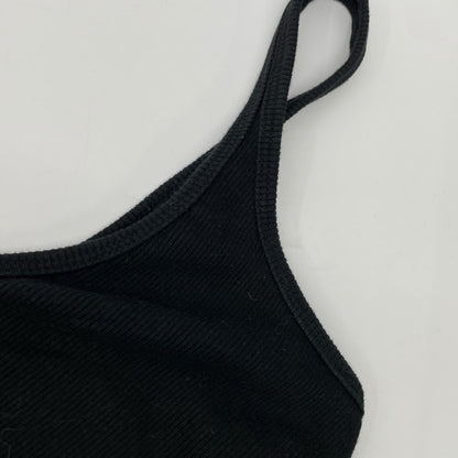 ALEXANDER WANG アレキサンダーワン 1CC4218077 ブラック ロゴ エラスティック タンクトップ トップス