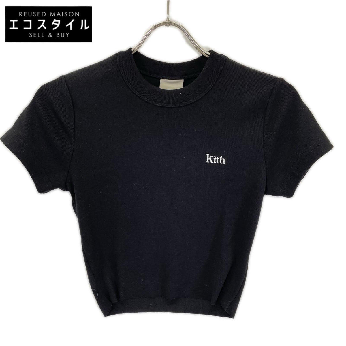 KITH キス ブラック クロップド Tシャツ トップス