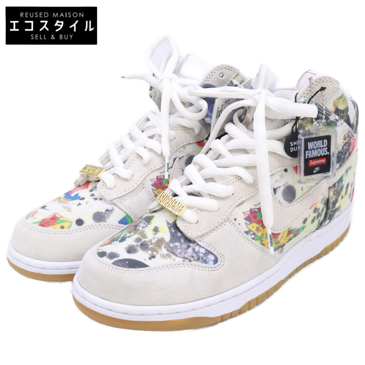 NIKE ナイキ ｘSUPREME シュプリーム【新品】FD8779-100 SB DUNK HIGH OG QS 総柄 ハイカットスニーカー シューズ