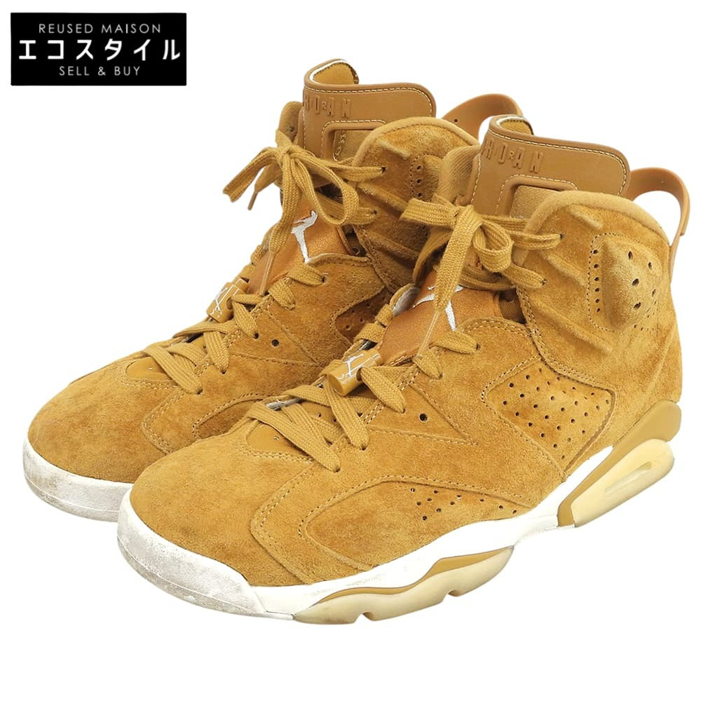 NIKE ナイキ Air Jordan 6 Retro Wheat ハイカット スニーカー シューズ メンズ ライトブラウン 28.5cm 384664-705 シューズ