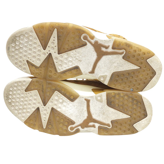 NIKE ナイキ Air Jordan 6 Retro Wheat ハイカット スニーカー シューズ メンズ ライトブラウン 28.5cm 384664-705 シューズ