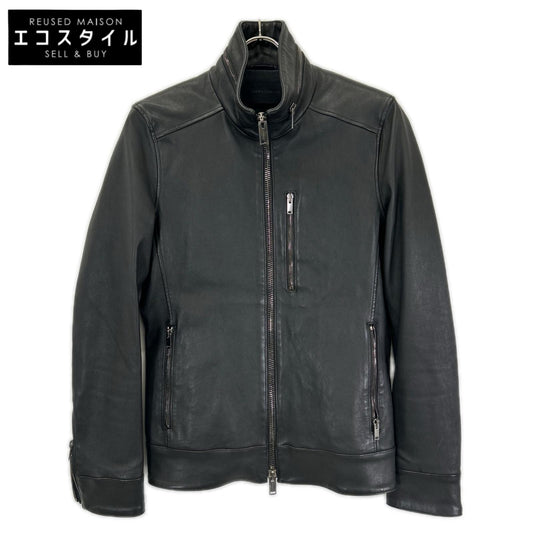 jun hashimoto Jun Hashimoto 1021820007 Black lambskin stretch inner jacket jacket