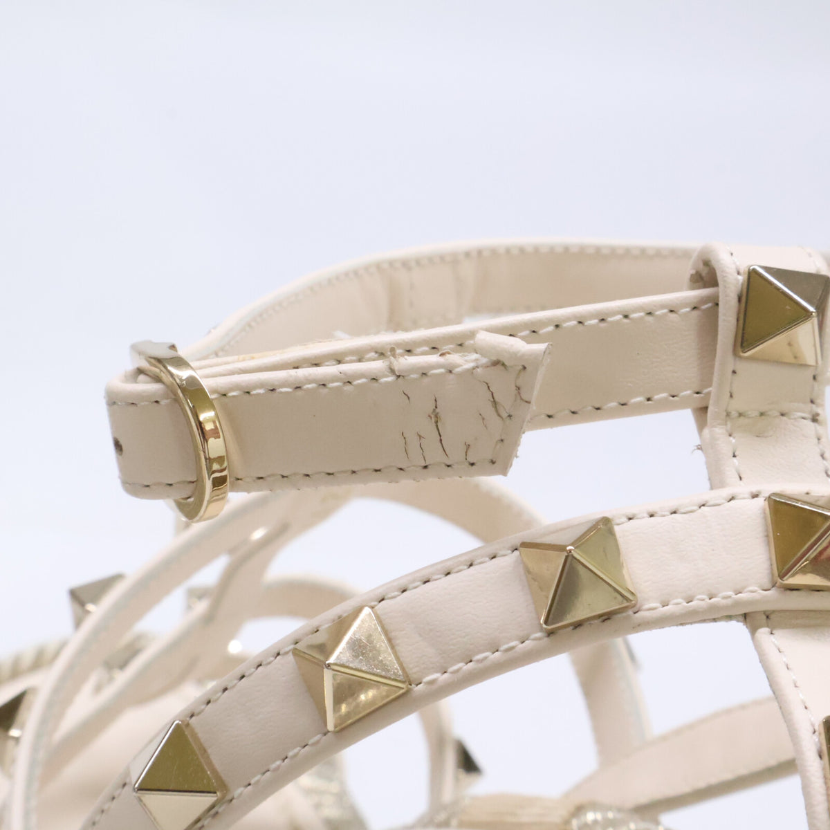 Valentino Garavani ヴァレンティノガラヴァーニ LAZF952 ロックスタッズ レザー ウェッジソール サンダル シューズ