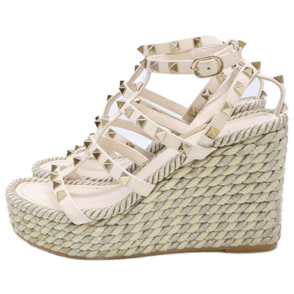 Valentino Garavani ヴァレンティノガラヴァーニ LAZF952 ロックスタッズ レザー ウェッジソール サンダル シューズ
