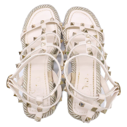 Valentino Garavani ヴァレンティノガラヴァーニ LAZF952 ロックスタッズ レザー ウェッジソール サンダル シューズ