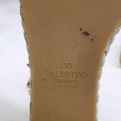 Valentino Garavani ヴァレンティノガラヴァーニ LAZF952 ロックスタッズ レザー ウェッジソール サンダル シューズ