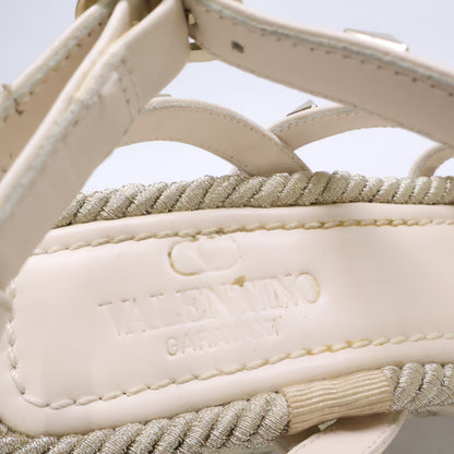 Valentino Garavani ヴァレンティノガラヴァーニ LAZF952 ロックスタッズ レザー ウェッジソール サンダル シューズ