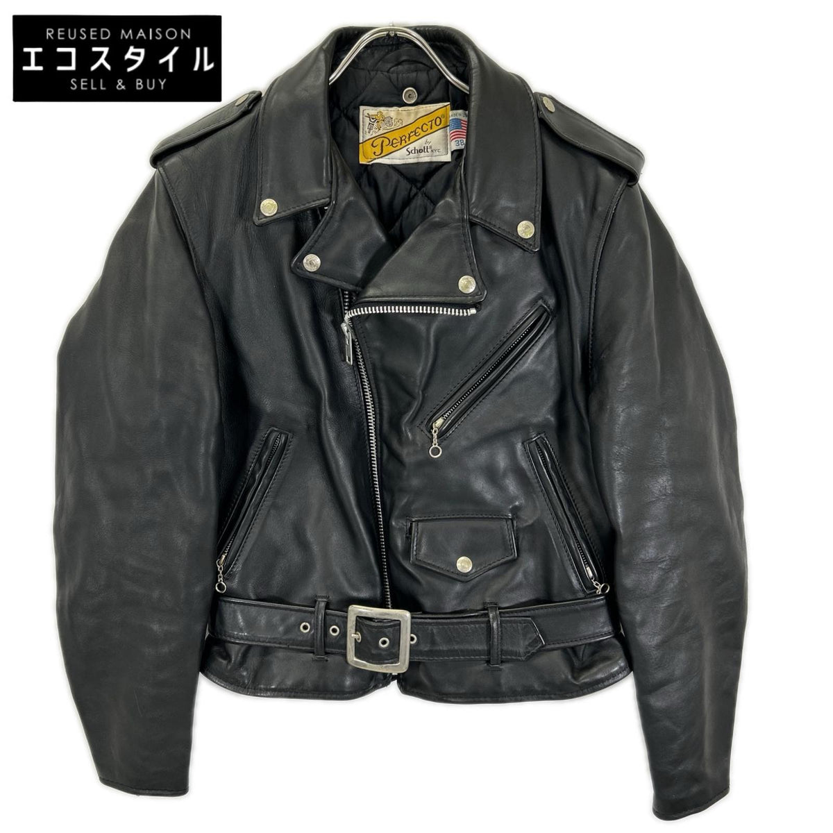 schott ショット バイカータグ後期 ブラック 618 ダブル ライダースジャケット ジャケット