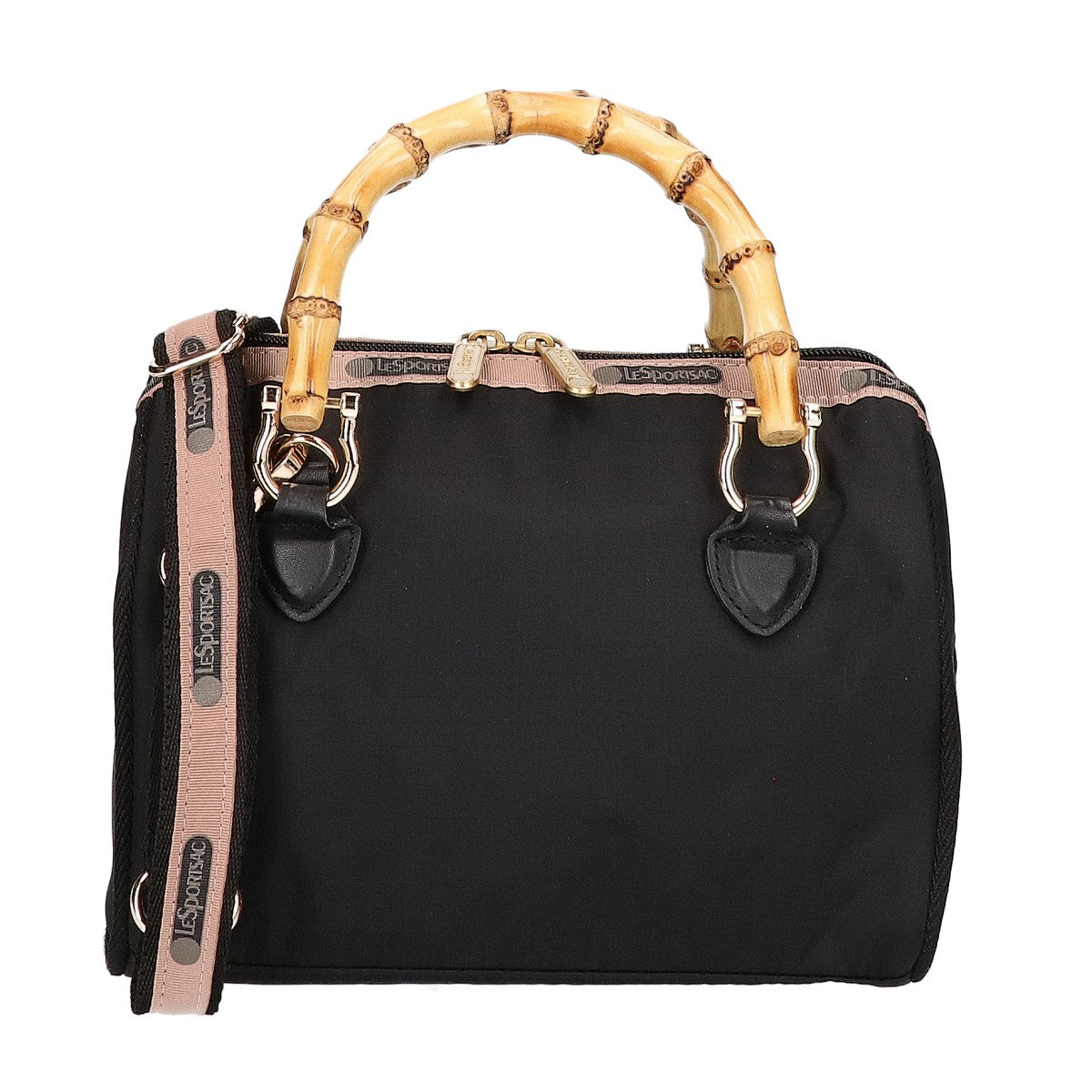 LESPORTSAC レスポートサック SM BAMBOO BOSTON バンブーハンドル ナイロン ハンドバッグ