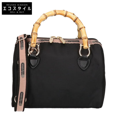 LESPORTSAC レスポートサック SM BAMBOO BOSTON バンブーハンドル ナイロン ハンドバッグ