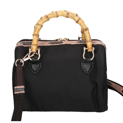 LESPORTSAC レスポートサック SM BAMBOO BOSTON バンブーハンドル ナイロン ハンドバッグ
