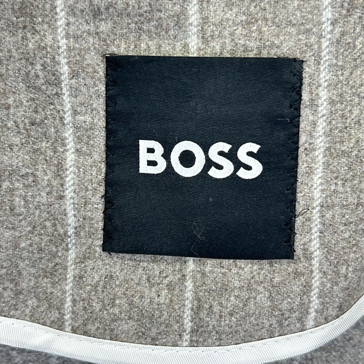 BOSS ボス 10229122 ブラウン ストライプ ウール ダブル ジャケットパンツ セットアップ スーツ セットアップ