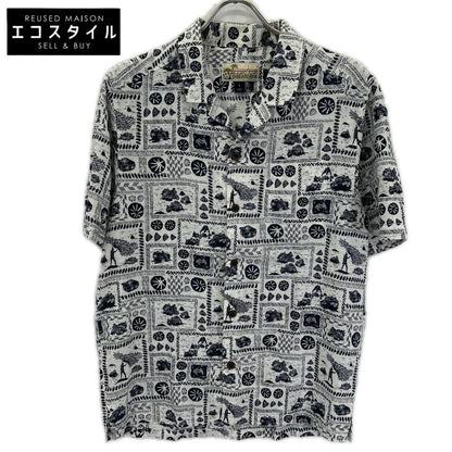 Patagonia パタゴニア STY52550 ブルー×ホワイト 総柄 パタロハ 半袖アロハシャツ トップス