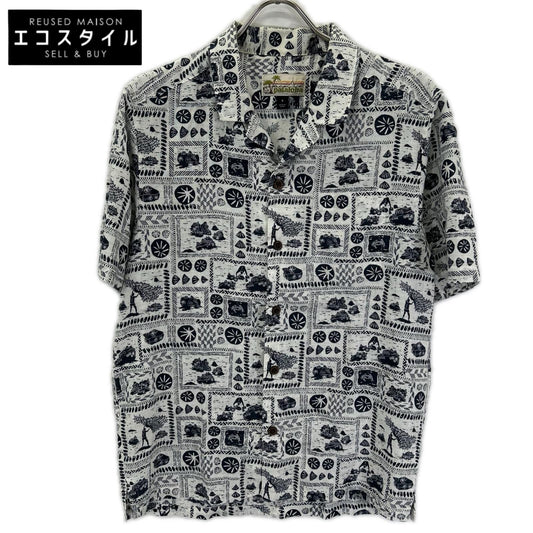 Patagonia パタゴニア STY52550 ブルー×ホワイト 総柄 パタロハ 半袖アロハシャツ トップス