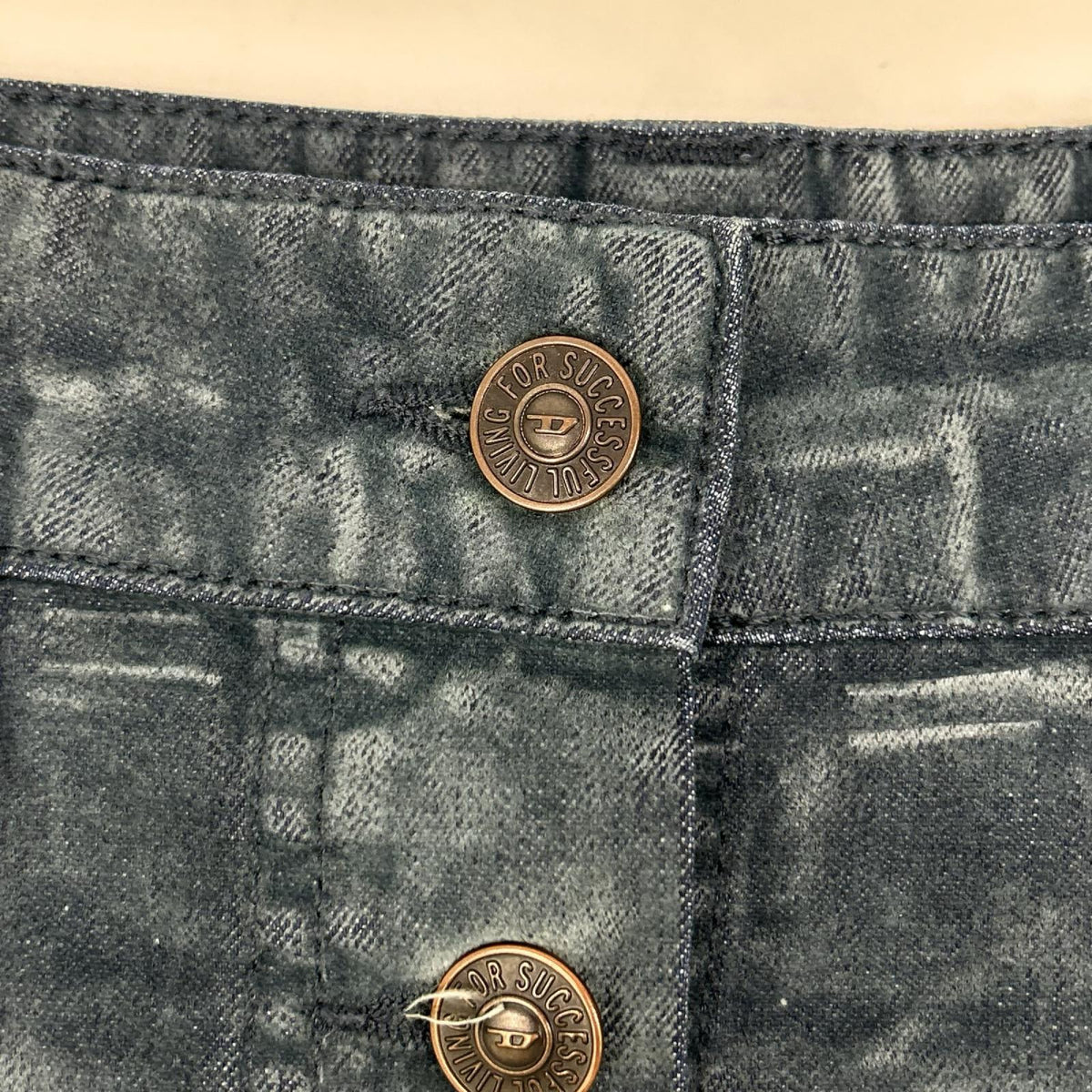 DIESEL ディーゼル デニムブルー OICVY ベルベット マキシスカート スカート