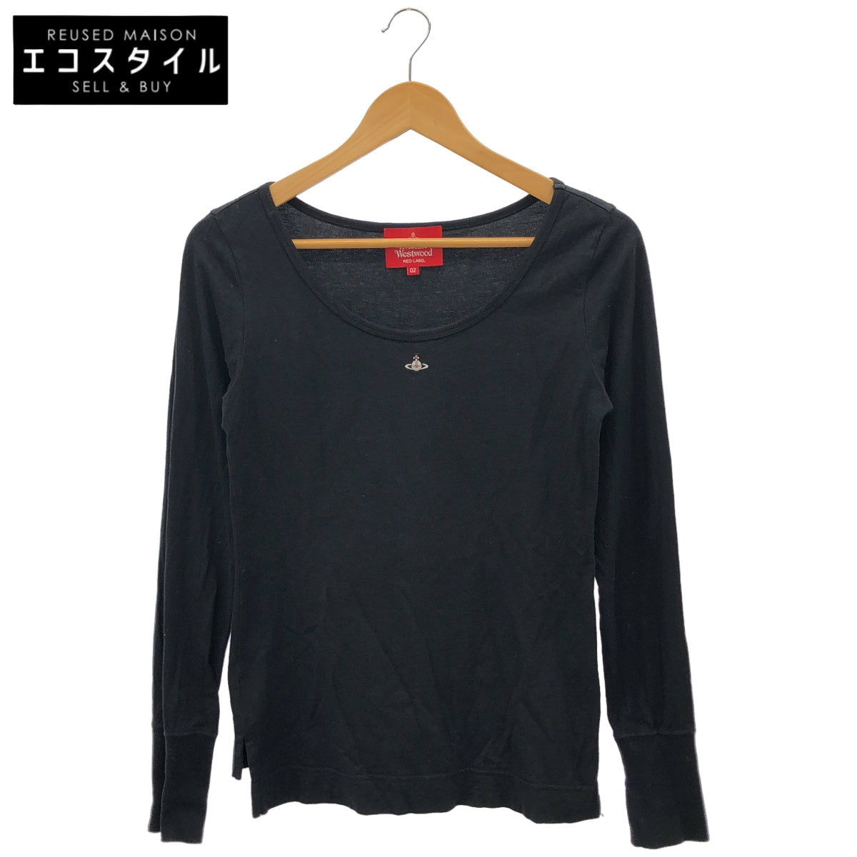 VivienneWestwoodRedLabel ヴィヴィアンウエストウッドレッドレーベル 16-12-312013 ブラック オーブ 長袖 カットソー Tシャツ トップス