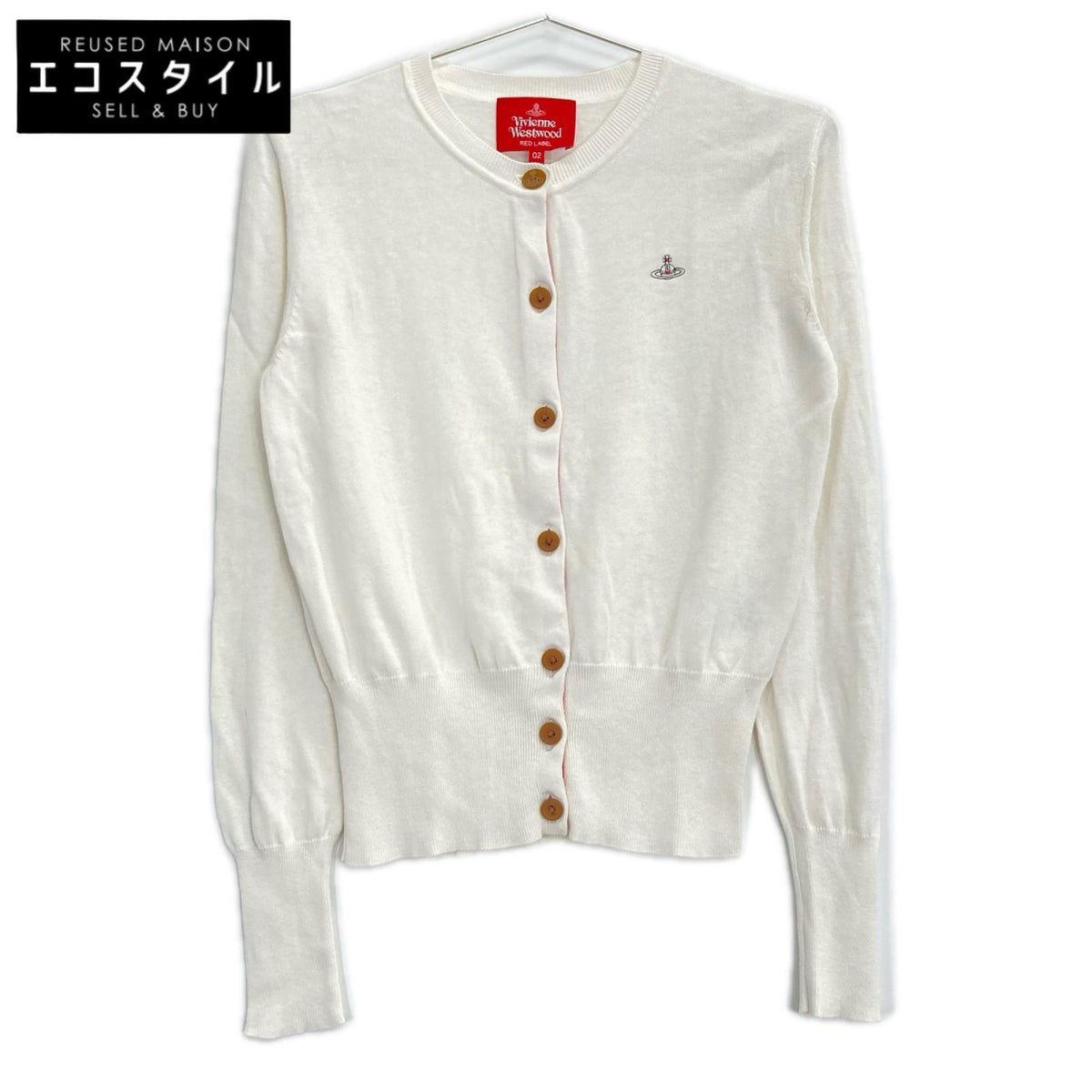 VivienneWestwoodRedLabel ヴィヴィアンウエストウッドレッドレーベル 16-12-111018 ホワイト オーブ ボタン カーディガン トップス