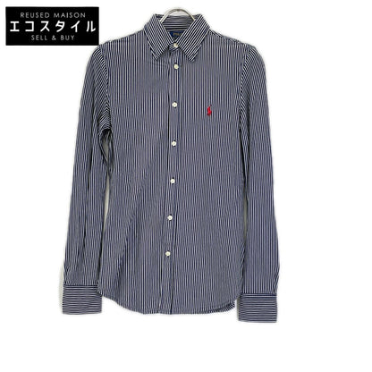 POLObyRalphLauren ポロラルフローレン ネイビー×ホワイト ALEXA STRIPE KNIT 長袖 シャツ トップス