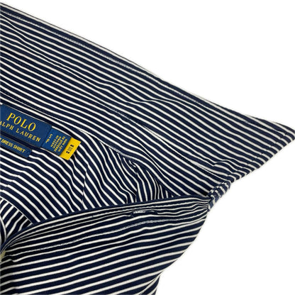POLObyRalphLauren ポロラルフローレン ネイビー×ホワイト ALEXA STRIPE KNIT 長袖 シャツ トップス