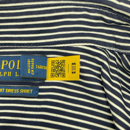 POLObyRalphLauren ポロラルフローレン ネイビー×ホワイト ALEXA STRIPE KNIT 長袖 シャツ トップス