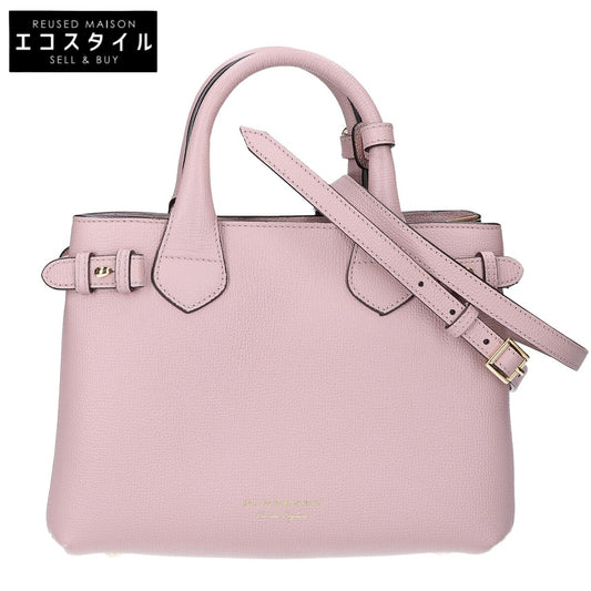 BURBERRY バーバリー 4023701 グレインカーフレザー ベビー バナー 2WAY ショルダーバッグ ハンドバッグ