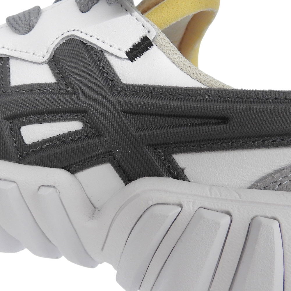 Onitsuka Taiger オニツカタイガー 美品 デンティグレ LS スニーカー シューズ レディース ホワイト×グレー 23.5cm 1183B421 シューズ