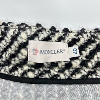 MONCLER モンクレール 17年製 ブラック×ホワイト GONNA ツイード フレアスカート スカート
