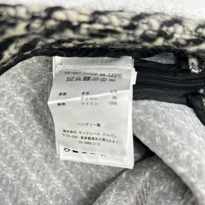 MONCLER モンクレール 17年製 ブラック×ホワイト GONNA ツイード フレアスカート スカート
