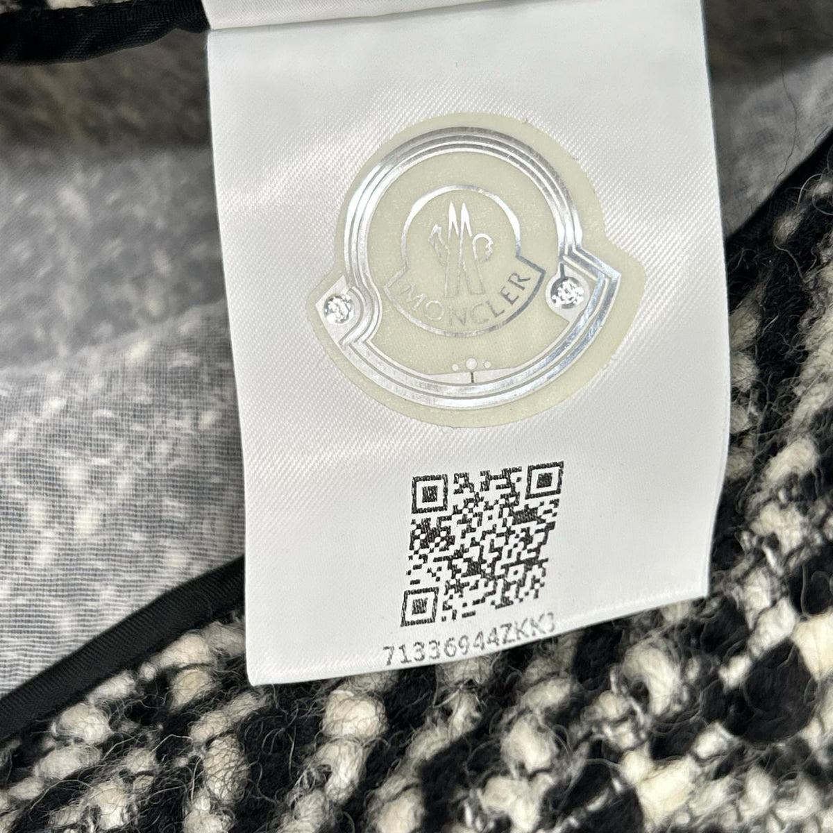 MONCLER モンクレール 17年製 ブラック×ホワイト GONNA ツイード フレアスカート スカート